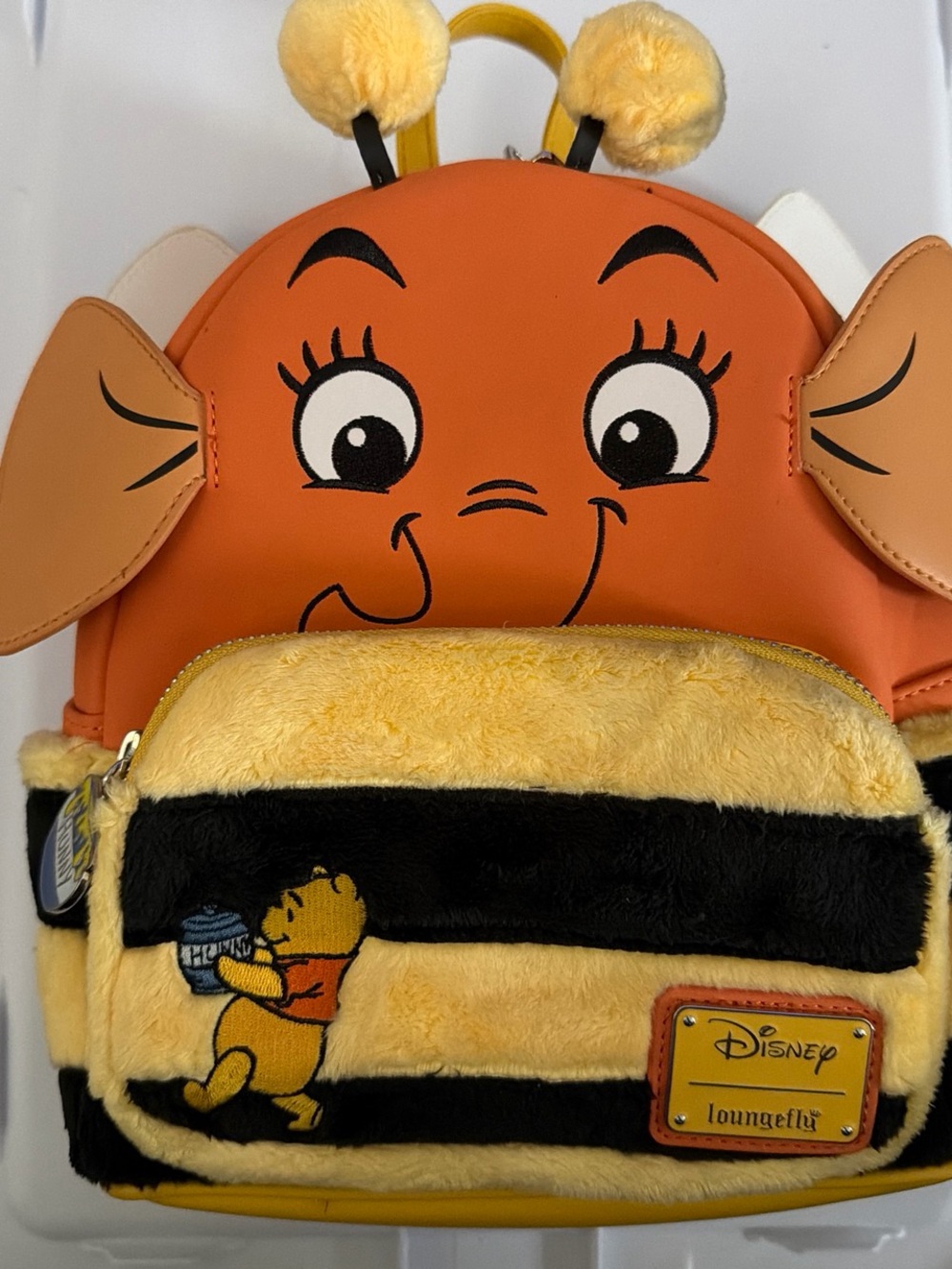 Loungefly Kids Orange, Yellow & Black Winnie the Pooh Bee Backpack